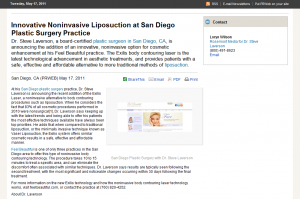 San Diego Plastic Surgeon Discusses Noninvasive Liposuction noninvasive liposuction