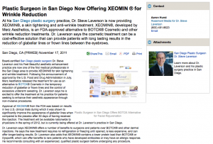 Plastic Surgeon in San Diego Offers XEOMIN for Wrinkle Reduction plastic, surgeon, surgery, xeomin, botox, alternative, san, diego, ca